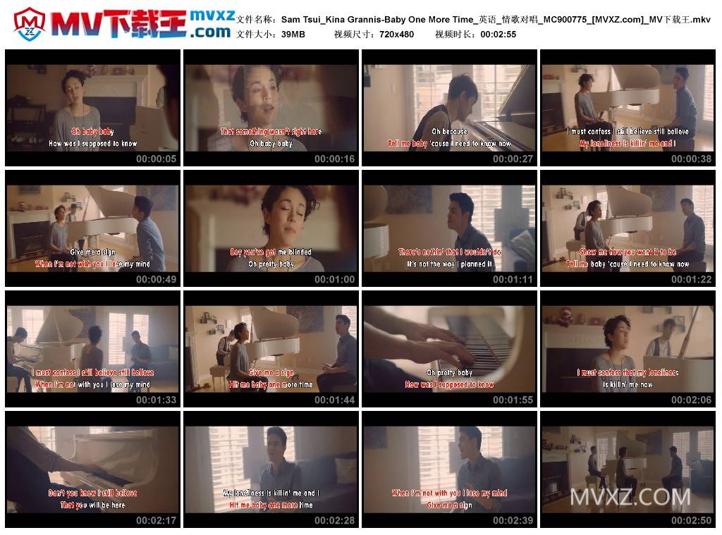 Sam Tsui_Kina Grannis-Baby One More Time_英语_情歌对唱_MC900775